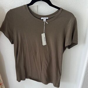 James Perse Green Fitted Short Sleeve T-Shirt